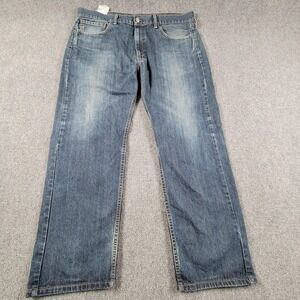 Levis 505 Jeans Mens 40x30 Blue Denim Straight Leg Comfort Fit Distressed Pants